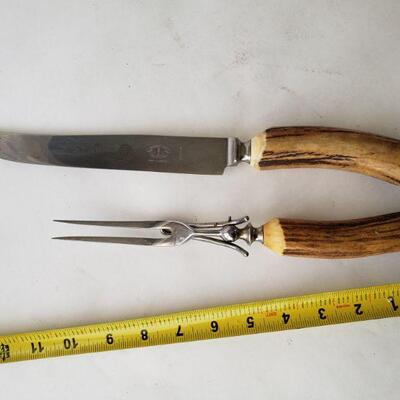 Rostfrei bone handled carving set