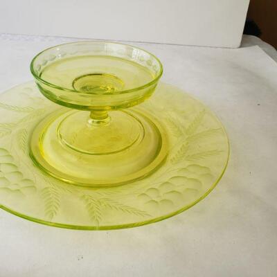 Green depression glass 