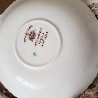 Johnson Brothers cups and plates