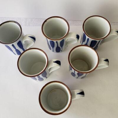 6 Dansk mugs cups