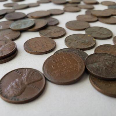 Wheat pennies, possibly a steel penny