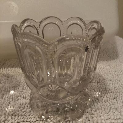 Vintage Pressed Depression Glass Ice Tea Set