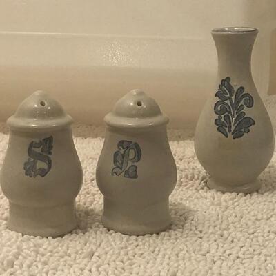Salt and Pepper Shaker and Small Vase