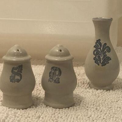 Salt and Pepper Shaker and Small Vase
