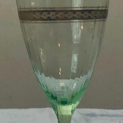 Vintage Uranium Glass Champagne Glasses
