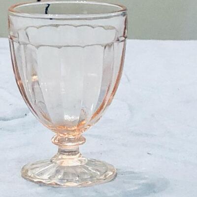 Pink Depression Glass Sorbet Glass 