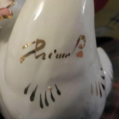 "14 in. Twin Ceramic Swans".