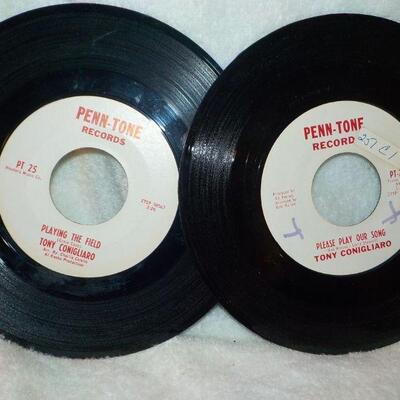 2 - Rare " Tony Coniglaro 45 records recorded 