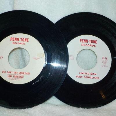 2 - Rare " Tony Coniglaro 45 records recorded 