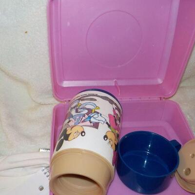 ' Vintage Mickey & Minnie Lunch Box w/ thermos".