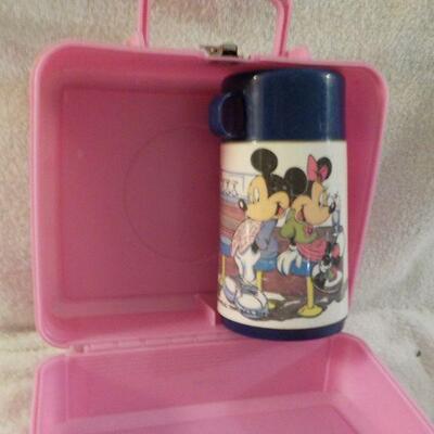 ' Vintage Mickey & Minnie Lunch Box w/ thermos".