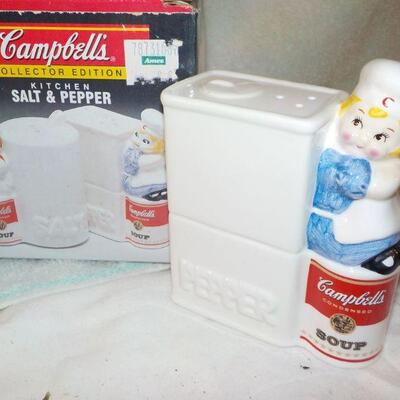 " 1960ish Campbells soup Collectiable Salt & Pepper",