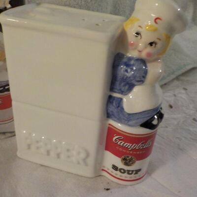 " 1960ish Campbells soup Collectiable Salt & Pepper",