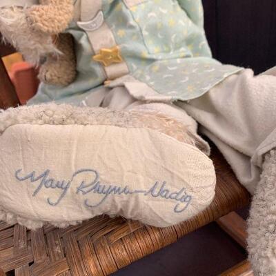 Antique rocking chair with teddy by May Rhyma-Nadig 