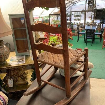Antique rocking chair with teddy by May Rhyma-Nadig 