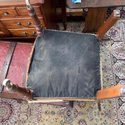 Antique empire style arm chair