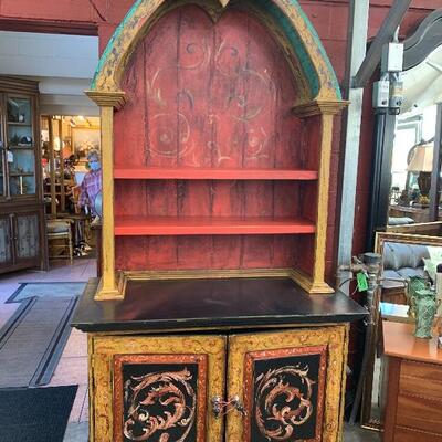 Colorful painted cabinet