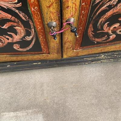 Colorful painted cabinet