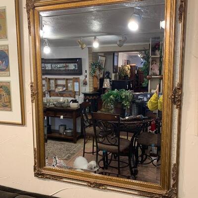 Crackled frame  mirror 37x 48â€