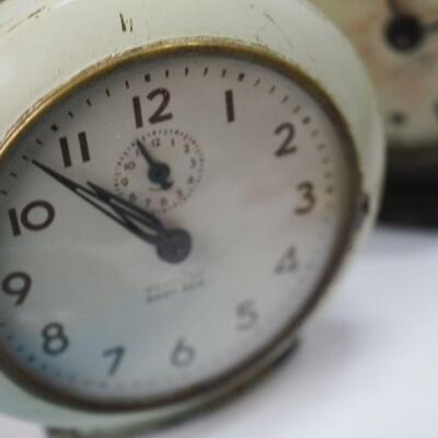 Lot 12 Clock Lot #3  Vintage table clocks, Assorted Clock Face Crystals glass and plastic Many sizes