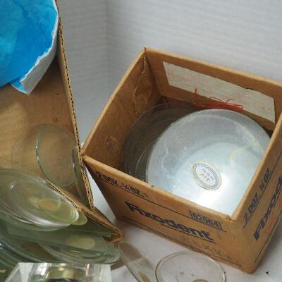 Lot 12 Clock Lot #3  Vintage table clocks, Assorted Clock Face Crystals glass and plastic Many sizes