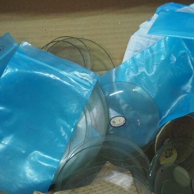 Lot 12 Clock Lot #3  Vintage table clocks, Assorted Clock Face Crystals glass and plastic Many sizes