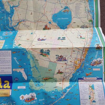 Two Vintage Gulf Oil Florida Maps