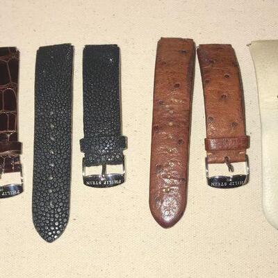 Vintage Phillip Stein Watchbands Stingray Alligator Ostrich Leather