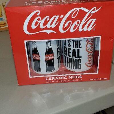New In Box NIB Coca Cola Ceramic Mugs Coke (item #48)