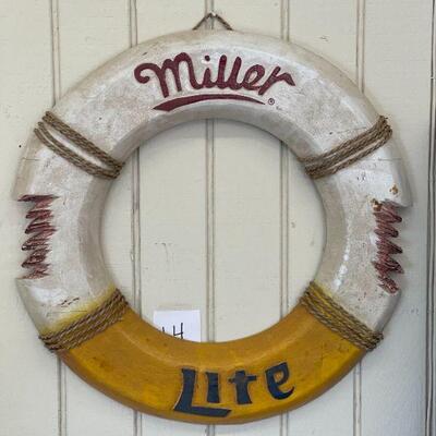 Lot 14 Lrg. Miller Lite Boat Life Preserver Ring Decor