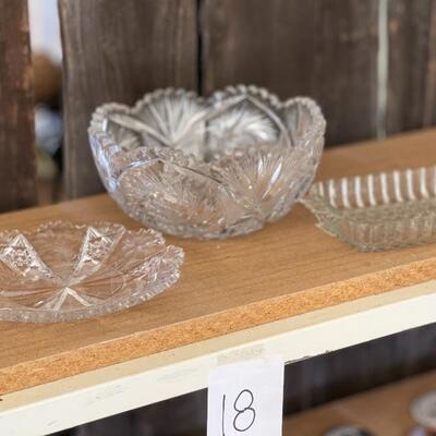 Lot 18 Lead Crystal Pieces & More