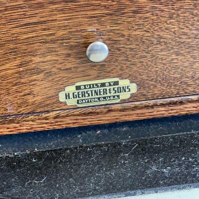 Lot 32 H. Gerstner & Sons Oak Machinist Tool Box ($$$)