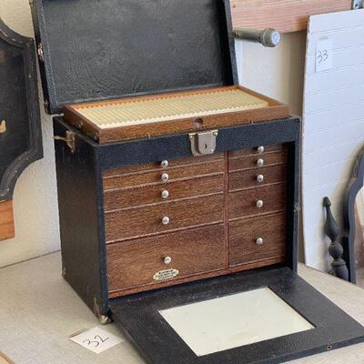 Lot 32 H. Gerstner & Sons Oak Machinist Tool Box ($$$)