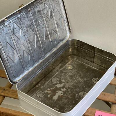 Lot 38 Antique Bread Box Repurposed