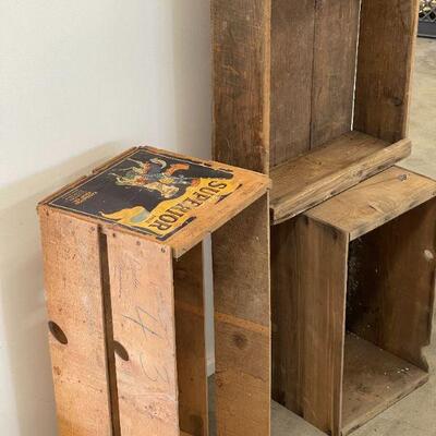 Lot 42 3 Wood Farm Boxes