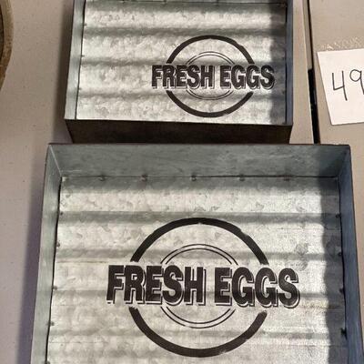 Lot 48 Fresh Egg Tins DÃ©cor