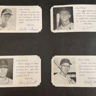 Vintage Baseball Player Scrapbook Autographed Cardinals