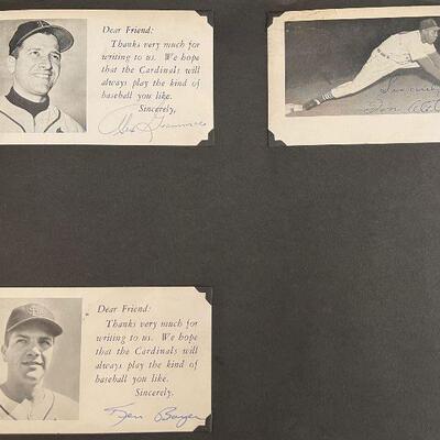 Vintage Baseball Player Scrapbook Autographed Cardinals