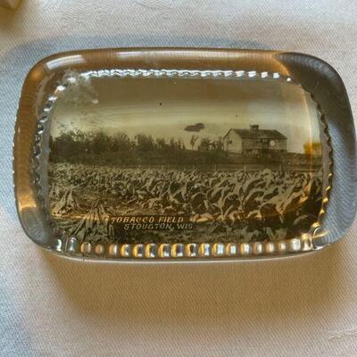 Tobacco field Stoughton, Wi paperweight 