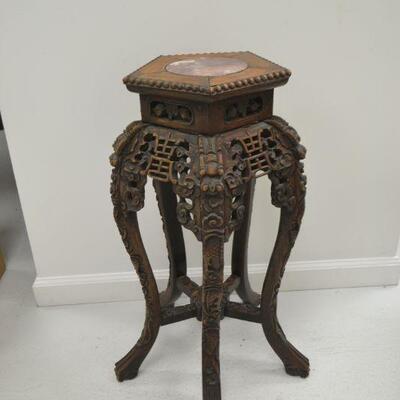LOT 19 VINTAGE CARVED ASIAN TABLE