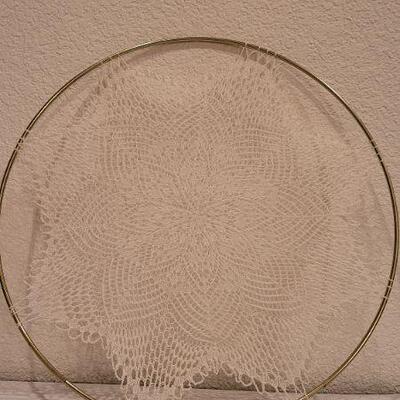 Lot 41: Assortment of (3) Handmade Ring Frame Doilys