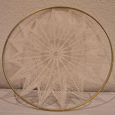 Lot 41: Assortment of (3) Handmade Ring Frame Doilys