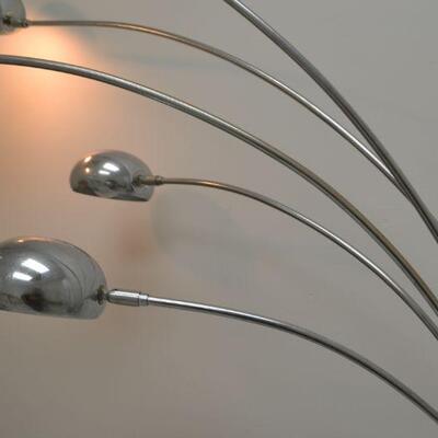 LOT 41  FIVE LIGHT ARC FLOOR LAMP WITH MARBLE BASE