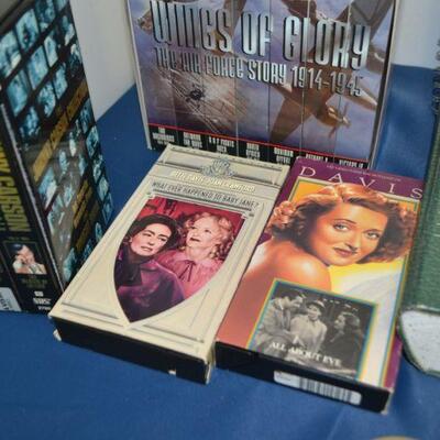 LOT 54 VHS MOVIES AND BOOKS