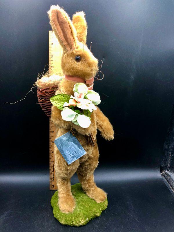 Bethany Lowe Designs Easter Bunny Rabbit With Basket Of Eggs On His ...