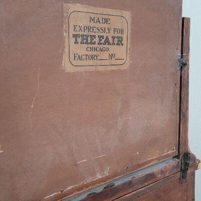 Lot 69: Antique Dresser w/ Mirror Made for THE FAIR Chicago