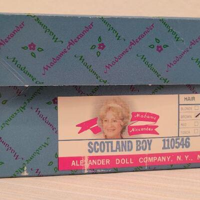 Lot 75: Vintage New Stock MADAME ALEXANDER Doll - SCOTLAND BOY 110546