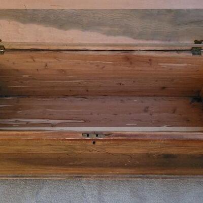 Lot 80: Vintage Wood Storage Trunk 