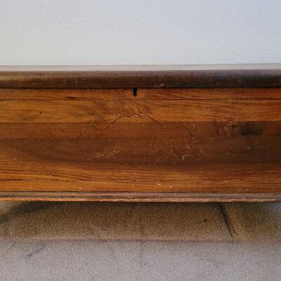 Lot 80: Vintage Wood Storage Trunk 
