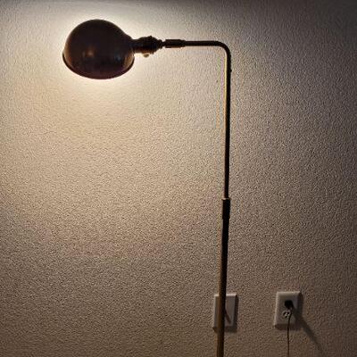 Lot 81: Vintage 48" Mid Century Modern Dimmable Brass Floor Lamp
